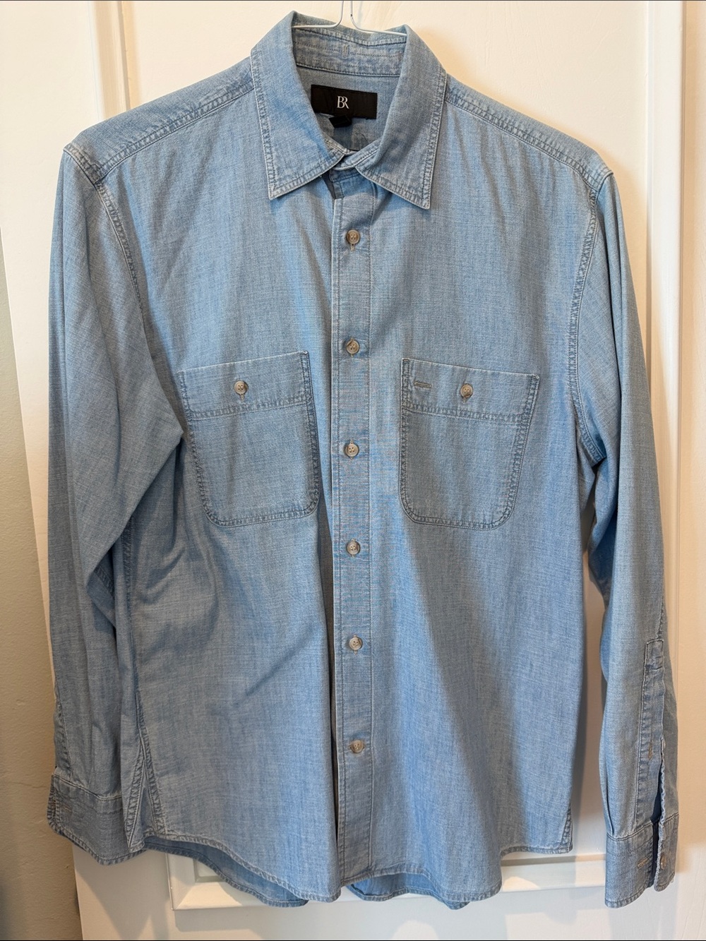 Banana Republic Light chambray Denim Button-Down Shirt - Picture 3 of 5